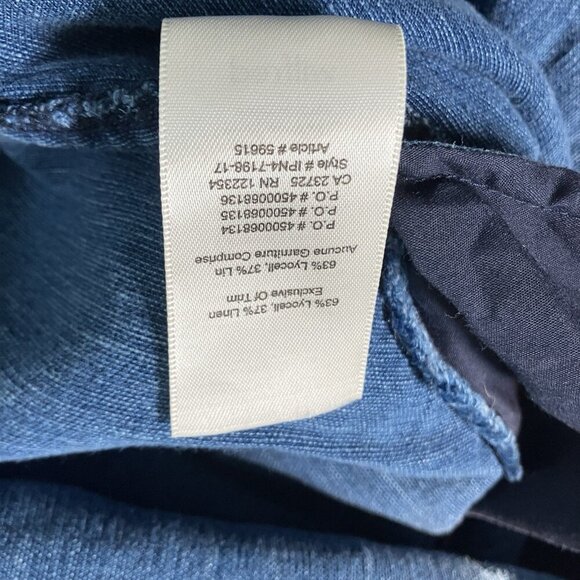 Wilfred Gabrielle Skirt Womens Linen Chambray Midi Western High Slit Denim - Picture 4 of 10